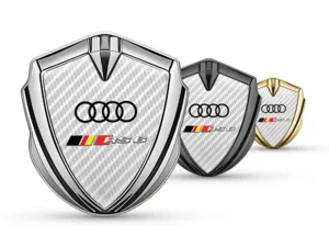 Audi 3D Silikon Abzeichen Pro Stil Edelstahl